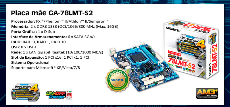 Placa mãe GA-78LMT-S2